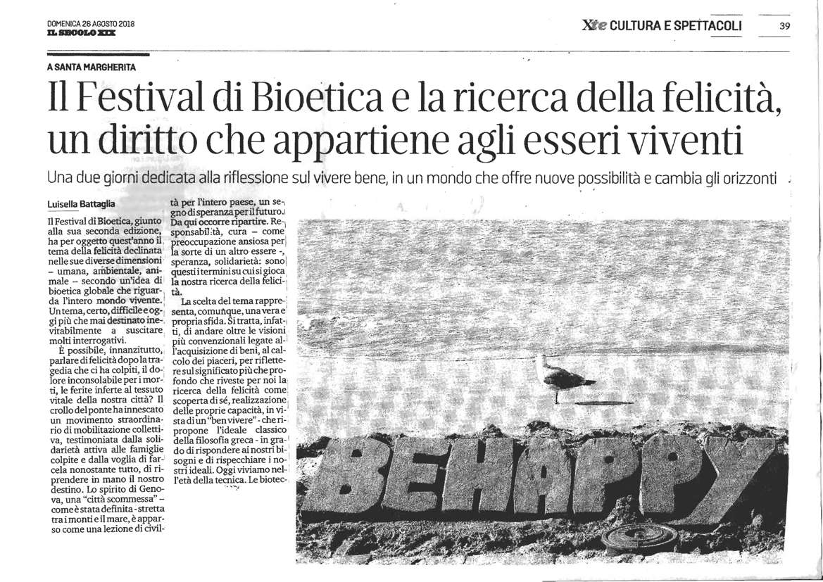 IL Secolo XIX 28 agosto luisella Battaglia Page 1