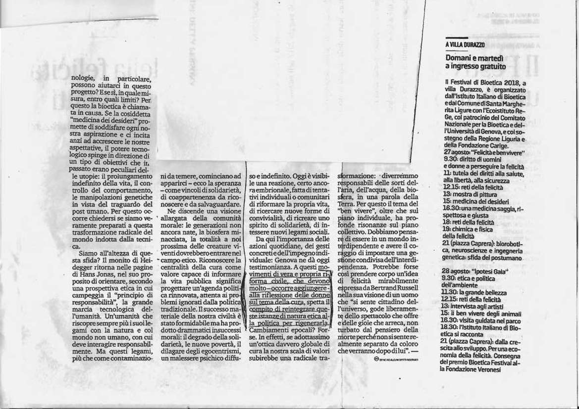 IL Secolo XIX 28 agosto luisella Battaglia Page 2